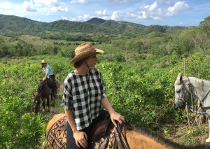 Architect on horseback at Big Sky Ranch Nicaragua